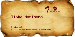 Tinka Marianna névjegykártya
